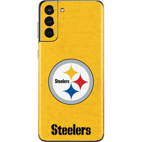 NFL Pittsburgh Steelers - Alternate Distressed Galaxy S21 Plus 5G Skin
